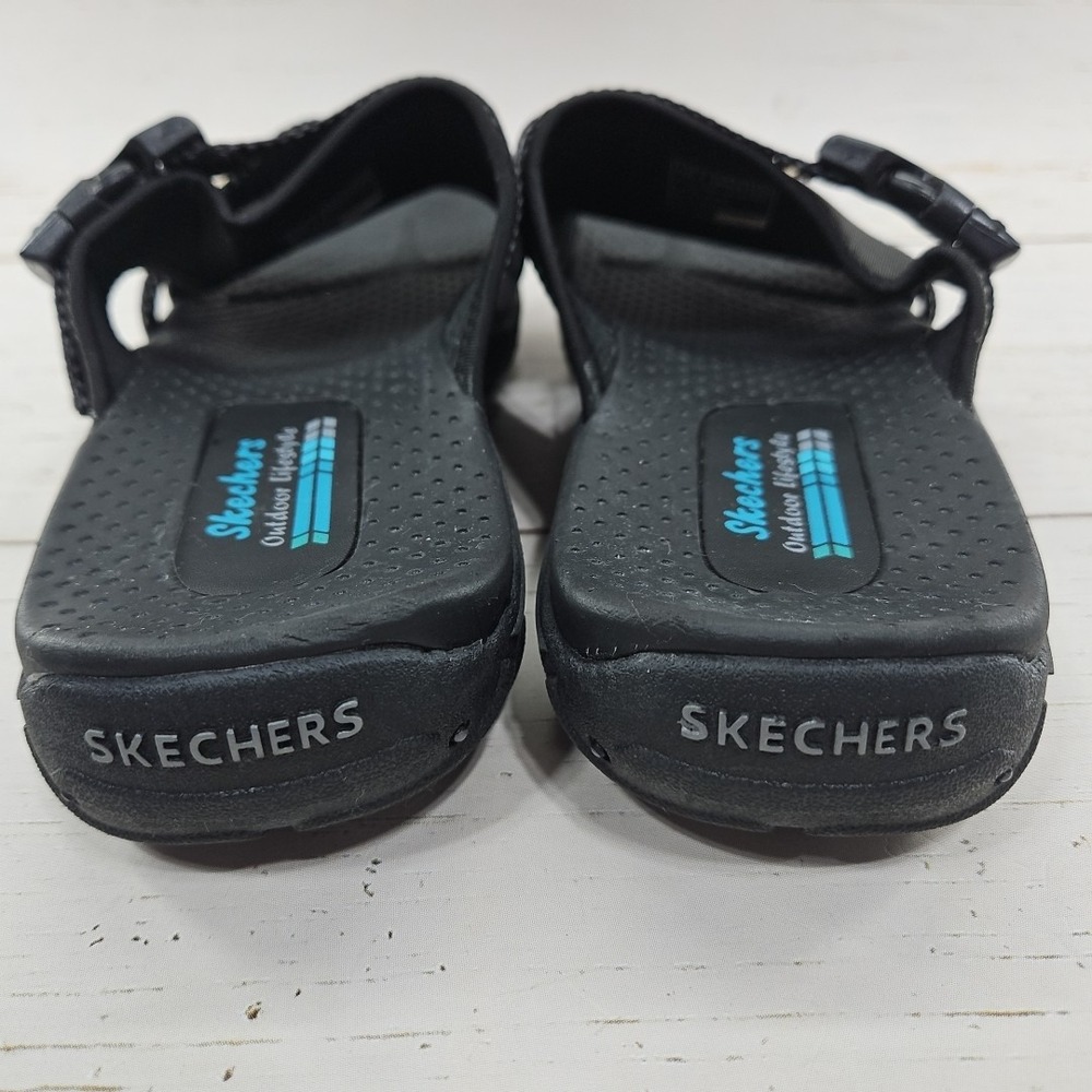 Skechers Sandals Womens Size 10 Black Reggae Slide Outdoor Lifestyle 56196S - Picture 6 of 10